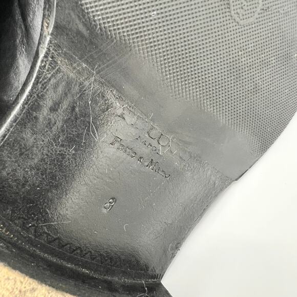 To Boot New York Mens Oxford Dress Shoe 8 Apron Toe Lace Up Black Leather Italy - Picture 10 of 11